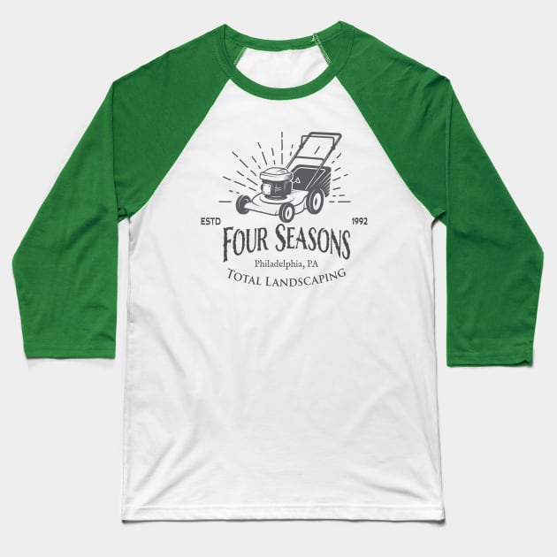 Four Seasons Total Landscaping (dark logo) Baseball T-Shirt by Buckle Up Tees